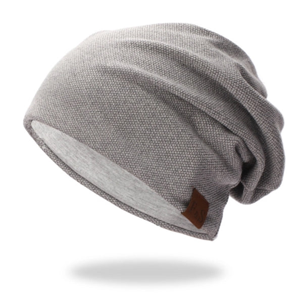 Twill Cotton Sports Beanie With Fleece Inside