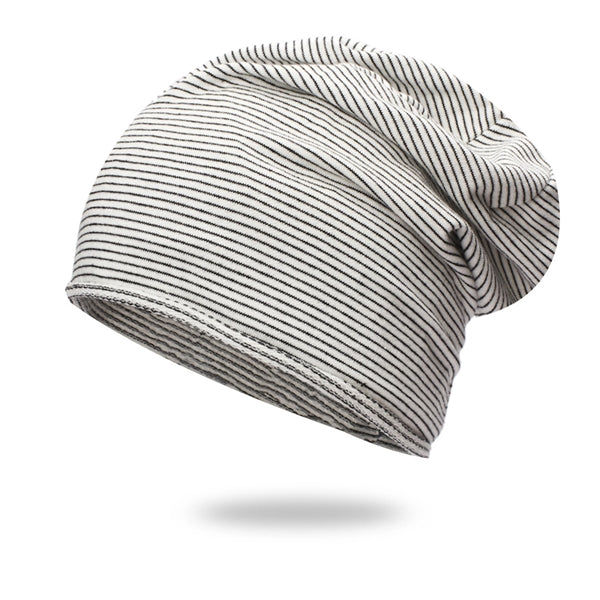 Pinstripe Knit Beanie