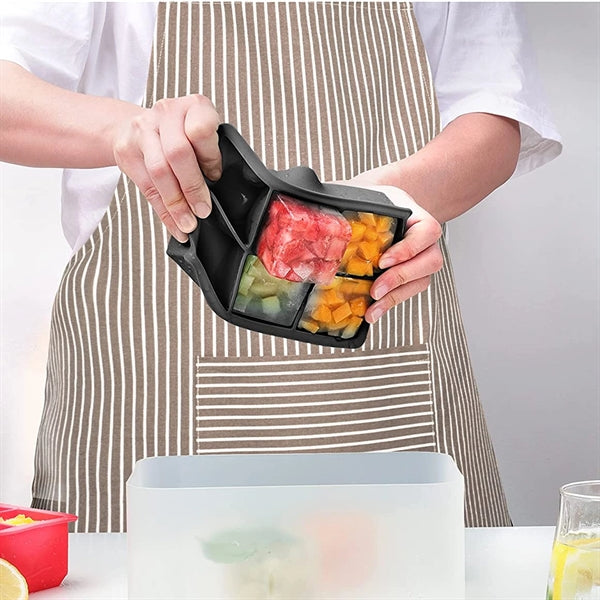 Silicone Extra Large Ice Mold Trays for 6 Square Cubes
