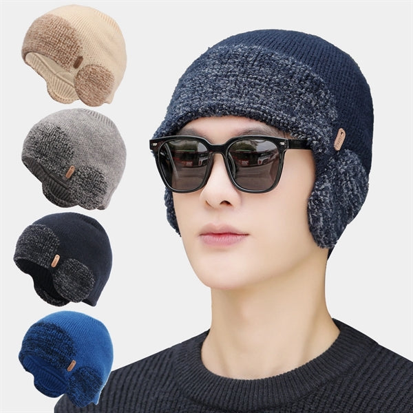 Alaska Woolen Knit Beanie With Ear Protection