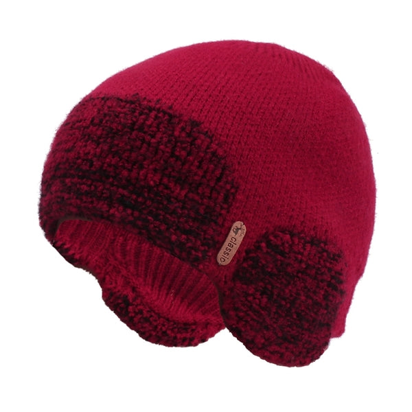 Alaska Woolen Knit Beanie With Ear Protection