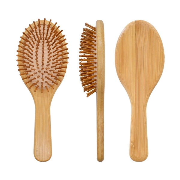 Natural Bamboo Wood Comb Scalp Massage Paddle Hair Brush