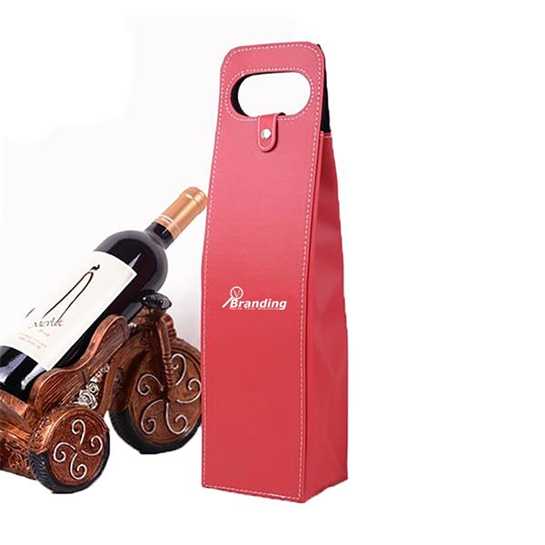PU Leather Wine Carriers Bag Single Bottle