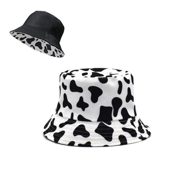 Adult Cow Pattern Bucket Hat