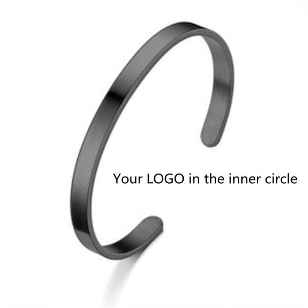Stainless Steel Thin Cuff Bracelet Electroplated