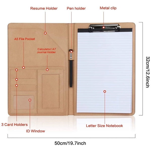 Multifunctional A4 Heathered Padfolio