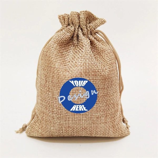 Burlap Drawstring Bag