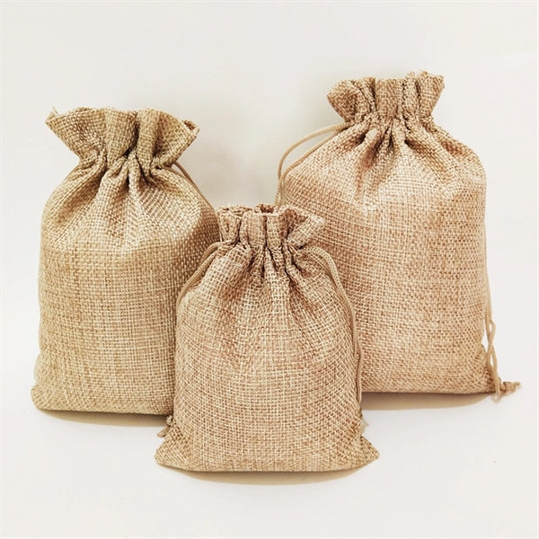 Burlap Drawstring Bag