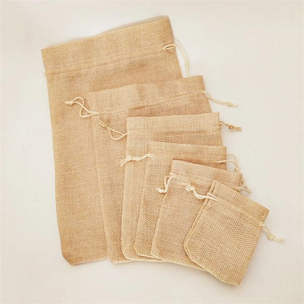 Burlap Drawstring Bag