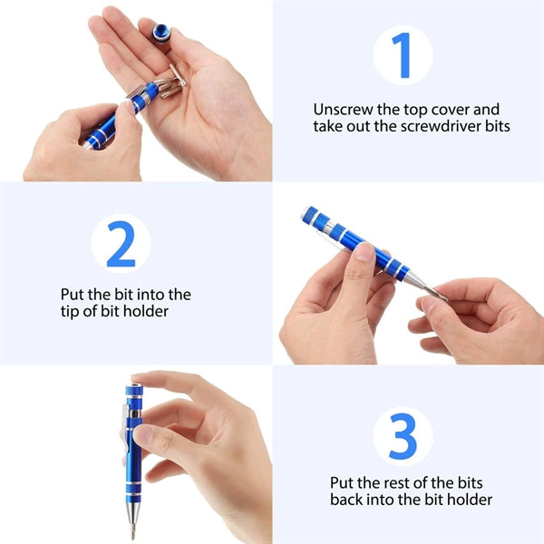 8 in 1 Magnetic Pocket Screwdriver