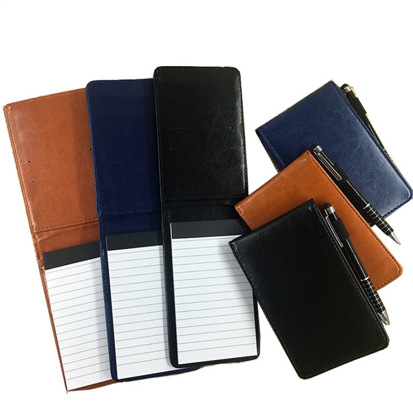 A7 Leather Pocket Notepad with pen