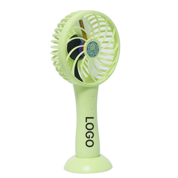 USB Charging Handheld Fan With Flash Word