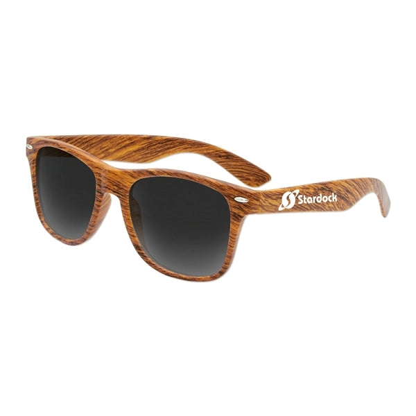 Polarized Iconic "Wood Grain" Sunglasses