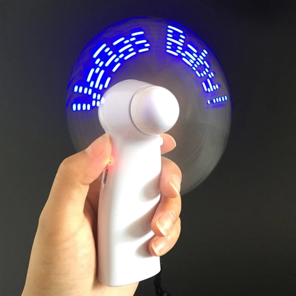 Mini Hand Held Message LED Light Fan