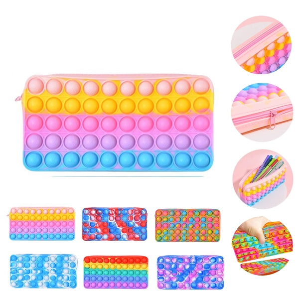 Zipper Silicone Pencil Case Waterproof Decompression