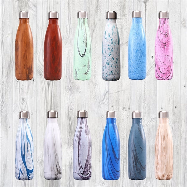 Wood Grain Insulated Stemless Water Bottle