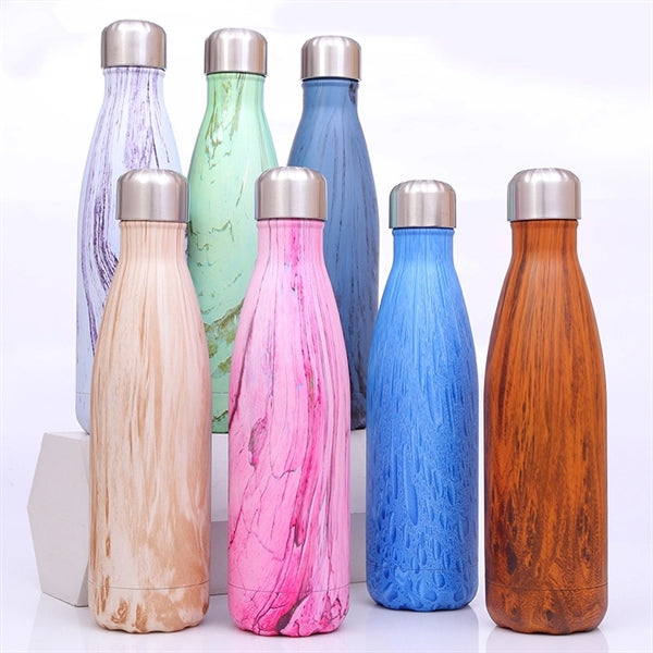 Wood Grain Insulated Stemless Water Bottle