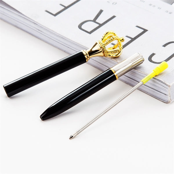 Shiny Metal Royal Crown Ballpoint Pen