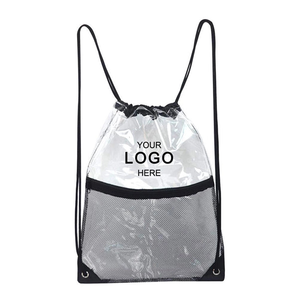 Travel Clear PVC Drawstring Backpack