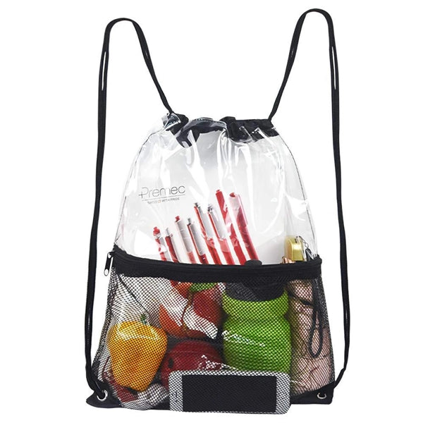 Travel Clear PVC Drawstring Backpack