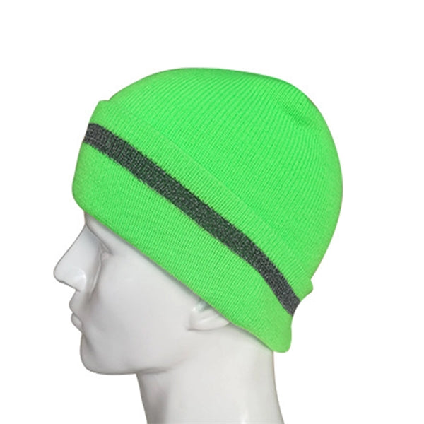 Knitted Beanie with Reflective Stripe