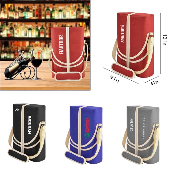 Insulated 2 Bottle Portable Wine Carrier