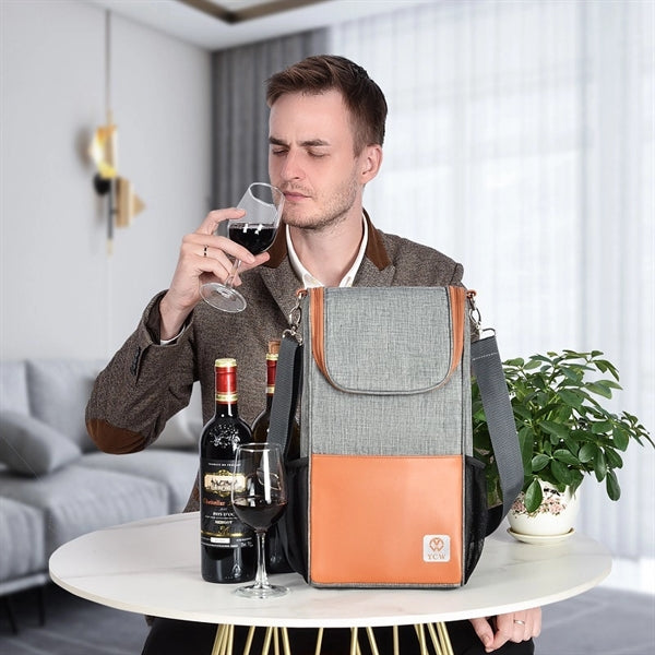 Insulated 2 Bottle Portable Wine Carrier