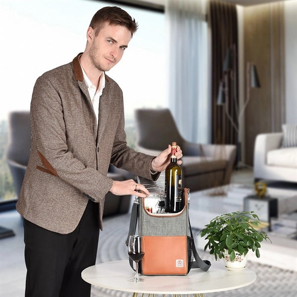 Insulated 2 Bottle Portable Wine Carrier