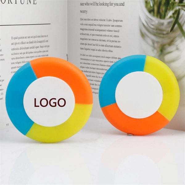 Creative round shape 3 in 1 highlighter pen