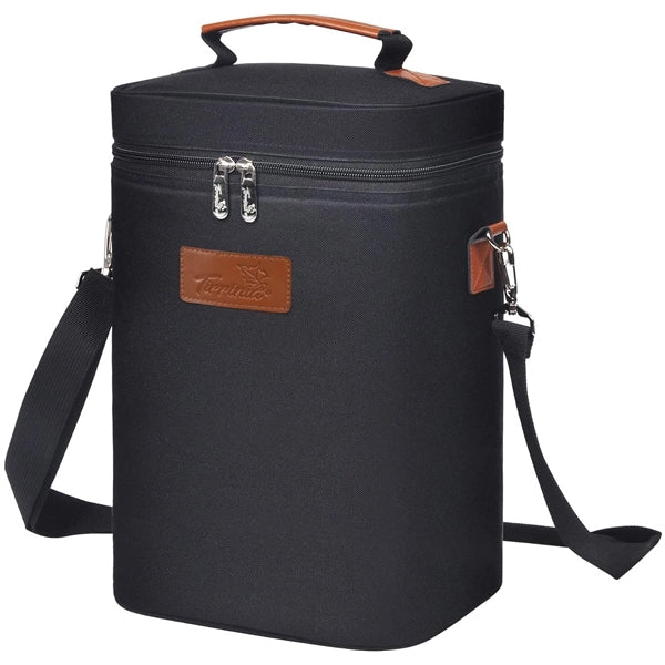 Portable Insulated 4 Bottle Wine Carrier