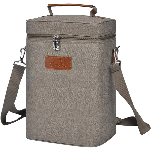 Portable Insulated 4 Bottle Wine Carrier