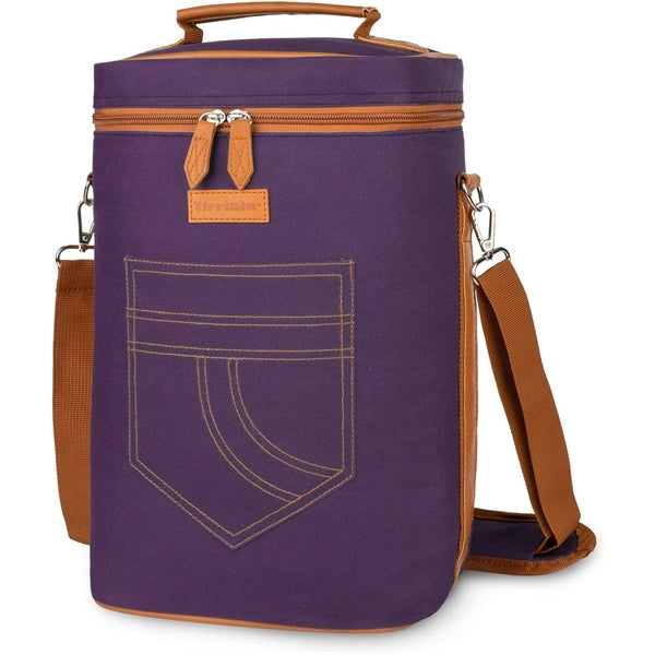 Portable Insulated 4 Bottle Wine Carrier