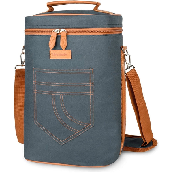Portable Insulated 4 Bottle Wine Carrier
