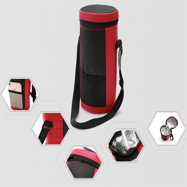 Portable Insulated Single Bottle Wine Carrier
