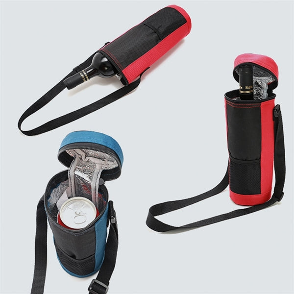 Portable Insulated Single Bottle Wine Carrier