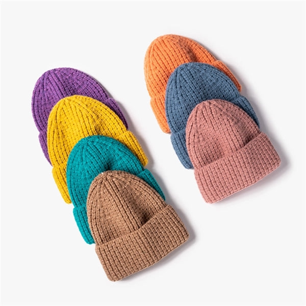 Unisex Casual Wool Solid Beanie