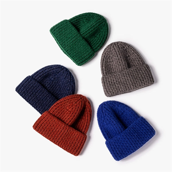 Unisex Casual Wool Solid Beanie