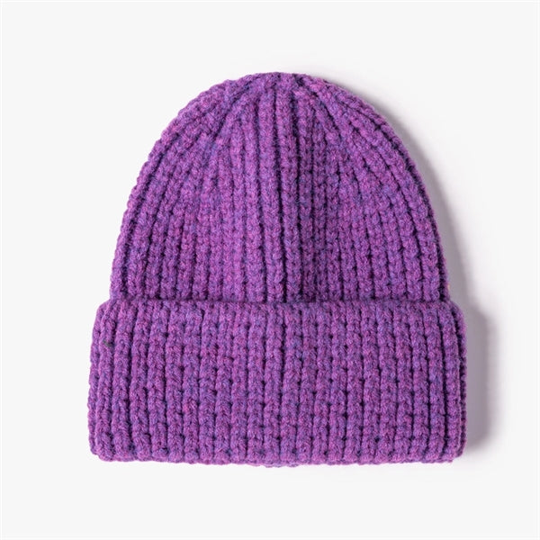 Unisex Casual Wool Solid Beanie