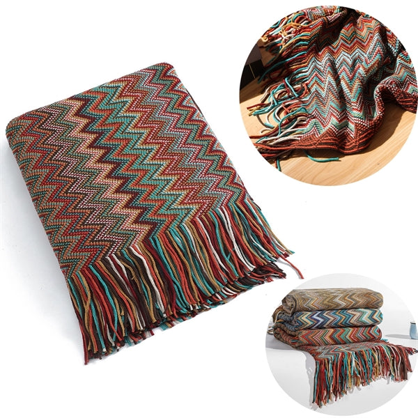 Bohemian Knitted Tassel Hippie Blankets