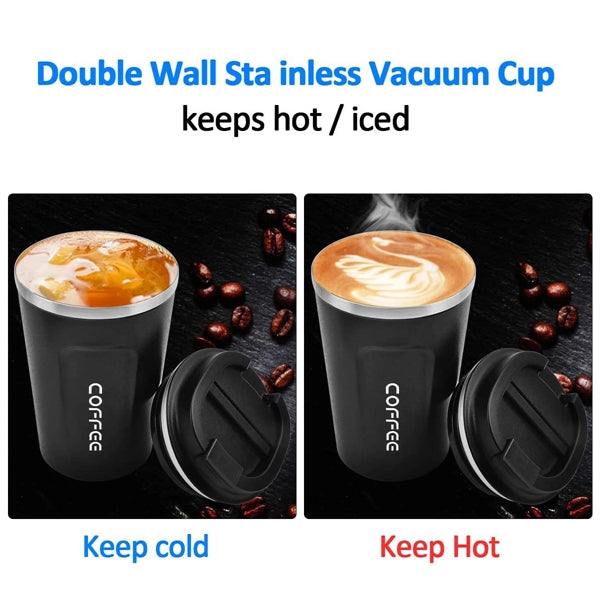 12oz Insulated Coffee Travel Mug with Lids