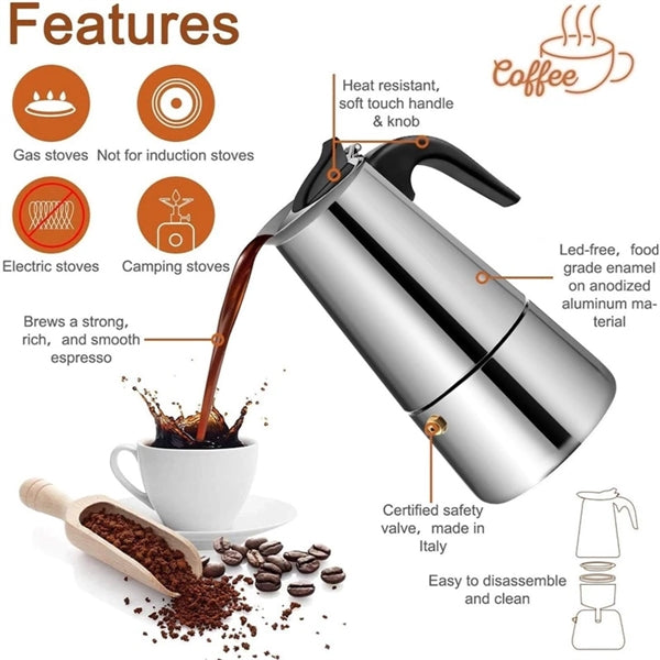 10 Oz Coffee Moka Pot