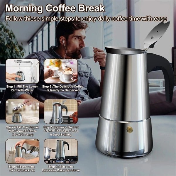 10 Oz Coffee Moka Pot