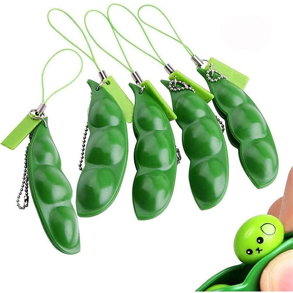 Fidget Squeeze Peanut Toy Keychain