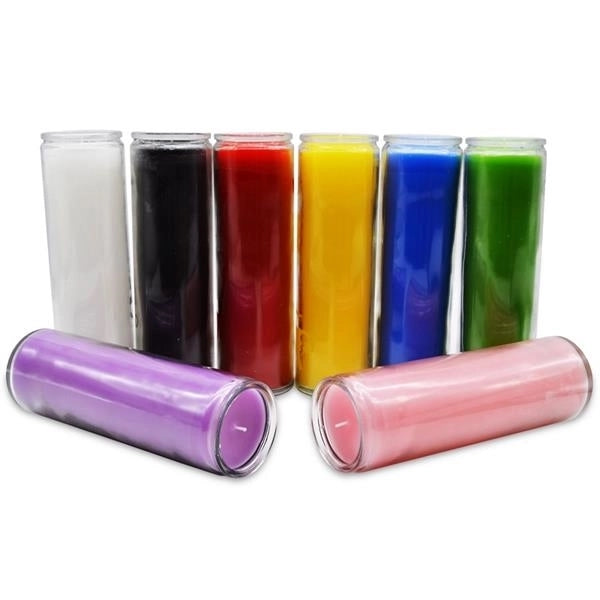 15 oz. Glass Religious Candle