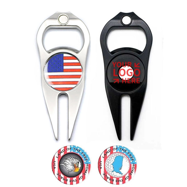 Golf Divot Repair Multitool Ball Marker Bottle Opener