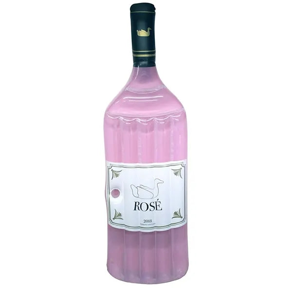 Inflatable Rose Wine Bottle Pool Floatie