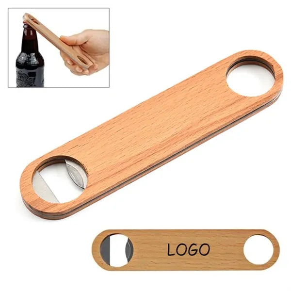 Large Wood Bottle Opener