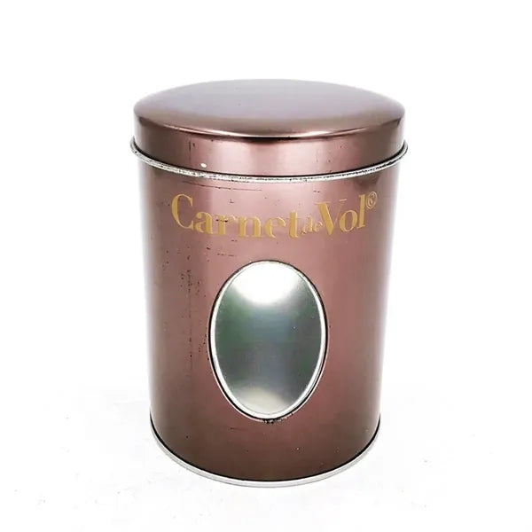 Round Candy Biscuit Cookies Packaging Tin Can With Window