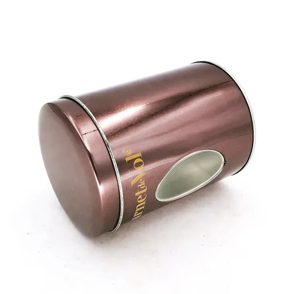Round Candy Biscuit Cookies Packaging Tin Can With Window