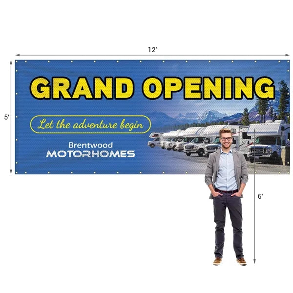 5' x 12' Polyester Mesh Banner